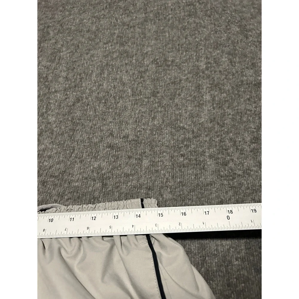Nike sweatpants joggers Y2K gray vintage lined mens Large baggy ankle zipper - Picture 6 of 8